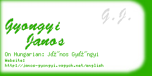 gyongyi janos business card